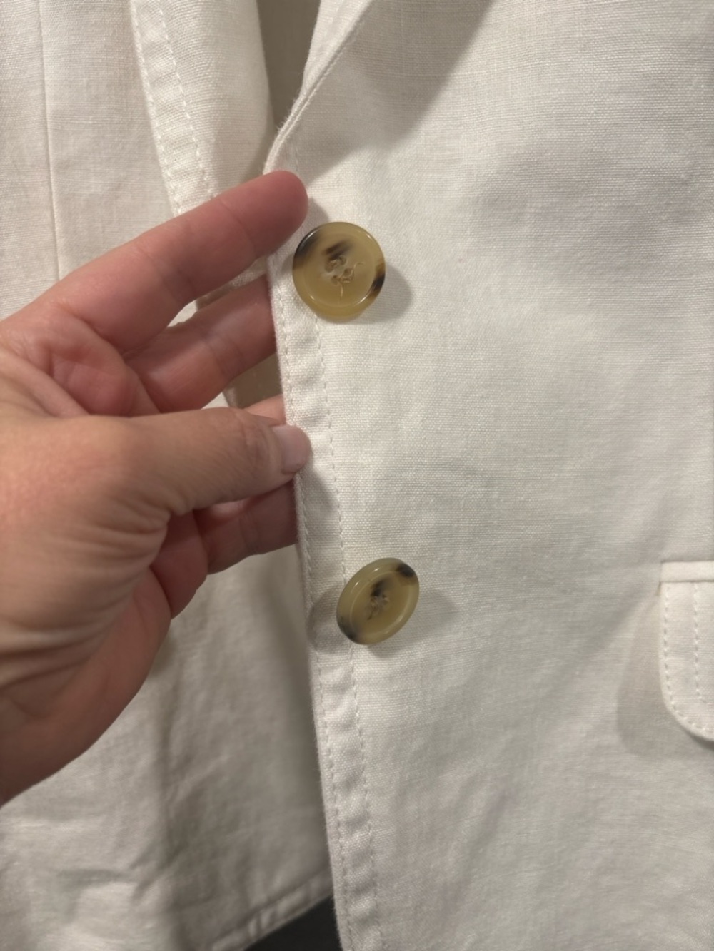 J Crew Schoolboy 100% linen long sleeved cream lined blazer size 8 - Picture 6 of 10